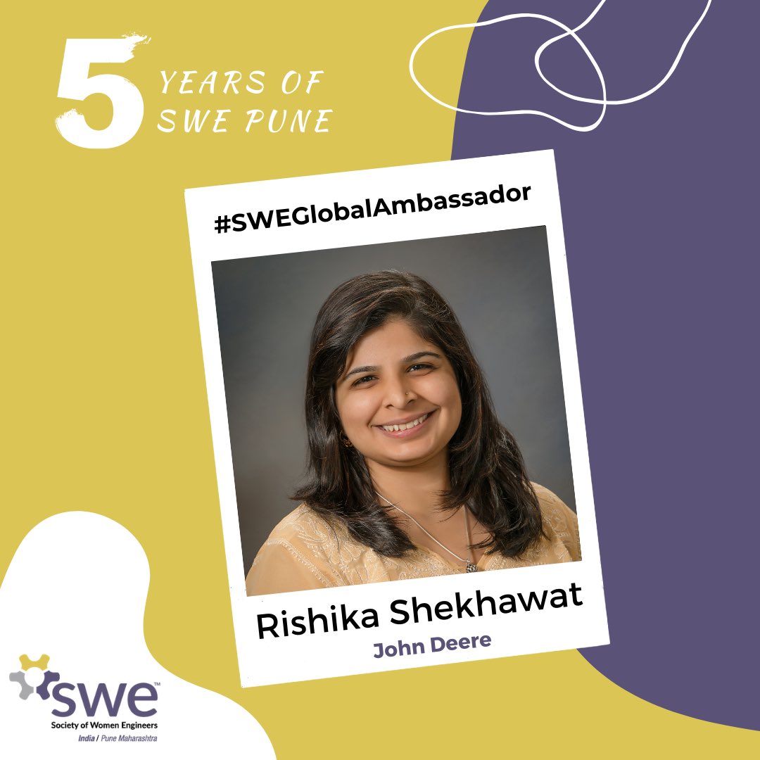 SWEPune's tweet photo. Meet SWE Global Ambassador: Rishika Shekhawat
#SWEPuneAffiliateTurns5 #womenatwork #SheforShe #HeforSWE #strongWomen #empowerment #DiversityWoman #diversity #inclusion #equity #outreach #mentoringmatters #leadership #belonging #womenempowerment #TogetherWeCan #womenintech https://t.co/7oUUEfj7Qh