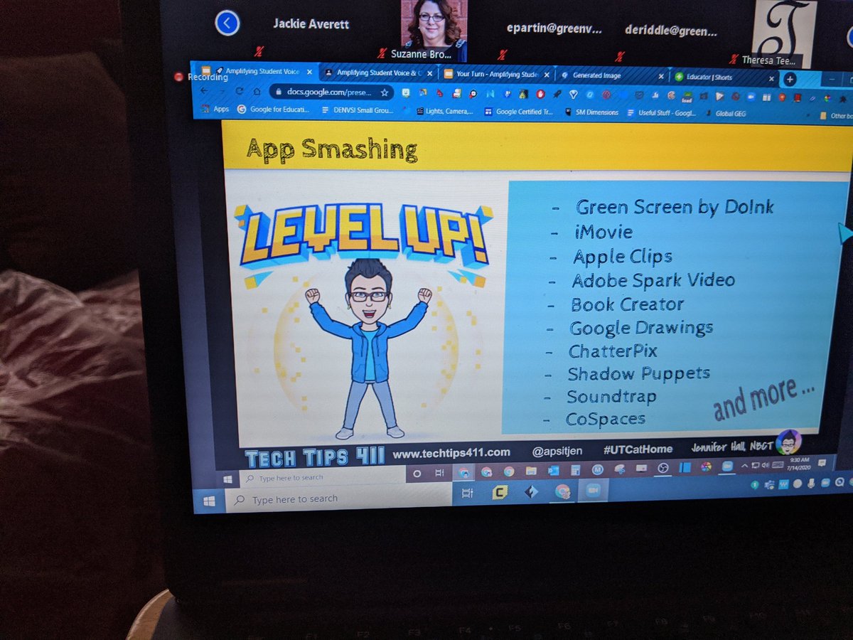 Mickeyteacher's tweet photo. Awesome session from @apsitjen #UTCatHome @upstatetech #amplifyingstudentvoice https://t.co/dUQXYzTC8j