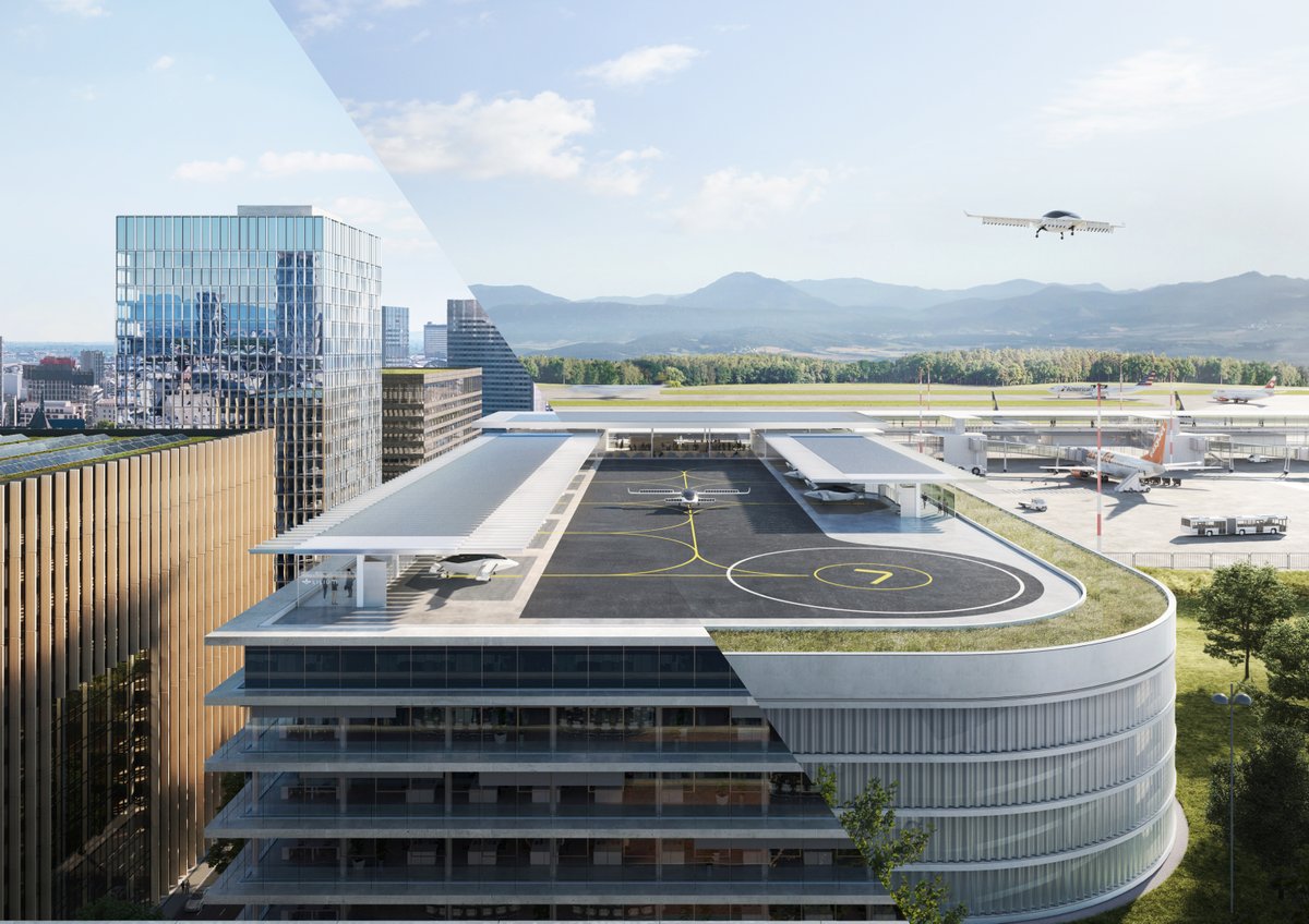 TheB1M's tweet image. These modular flying-taxi ports can be adapted to suit almost any building. The concept, developed by Munich-based flying-taxi firm @Lilium, aims to make it easy for developments of all sizes to incorporate the terminals - bit.ly/3j0WwLf #construction #architecture #MMC