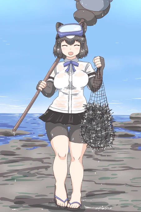 ヒグマさんが海でウニを獲ってきてくれました
……という妄想です。 