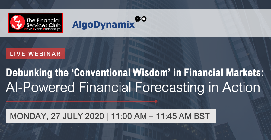 We will be hosting a #webinar in partnership with @FSClub, the number one networking group for senior executives in #financialservices! For more details and to register, click here: register.gotowebinar.com/register/73064…

#financialforecasting #analytics #ai #trading #investment