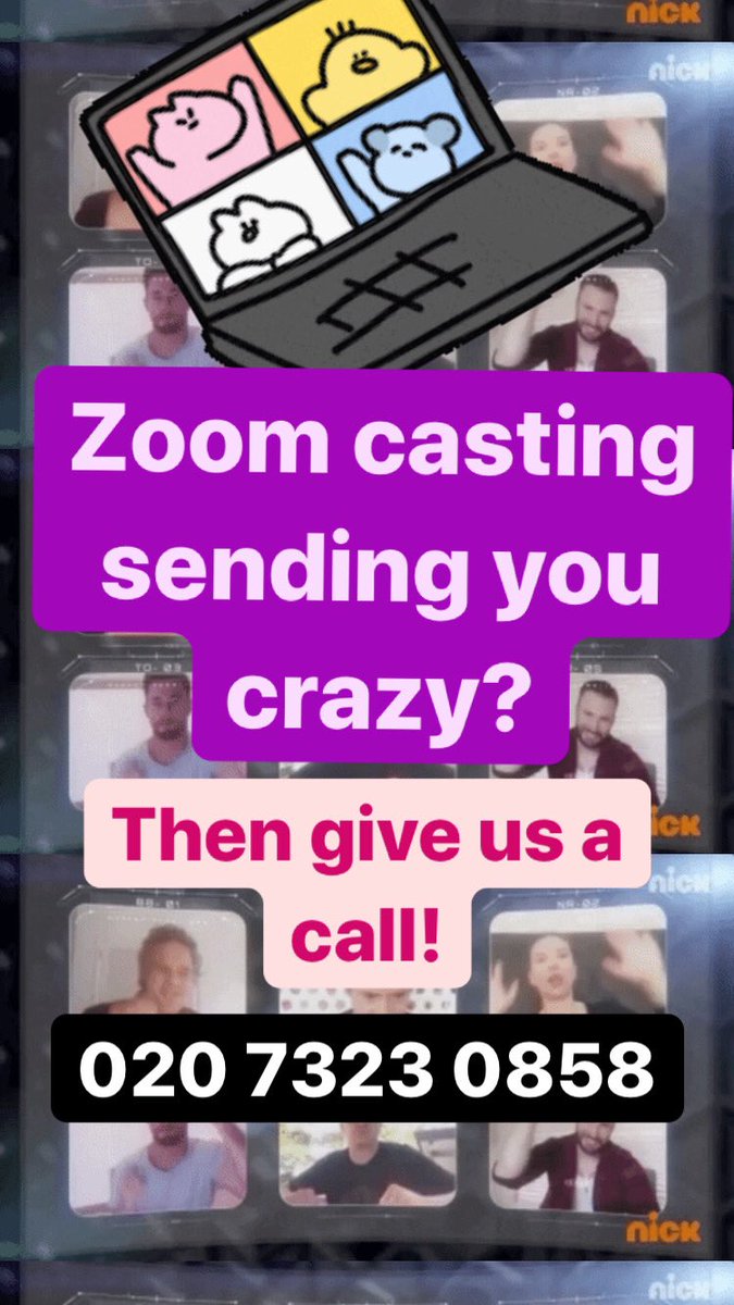 Zoom castings getting you down? Can't see your emails due to hundreds of submissions? Why not get NoHo to take the strain - whatever the job or need, we're here to help whether online, or in real life! Check us out nohocastingstudio.com

#casting #zoomcasting #nohocastingstudio