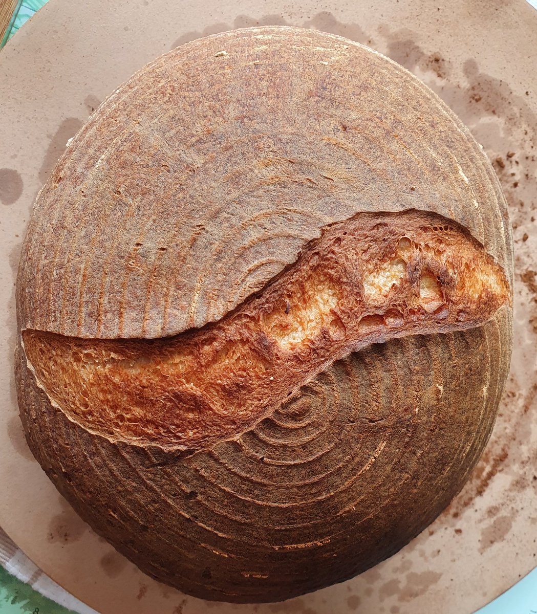Miss_S_W's tweet photo. Its taken 5 attempts to reach this point but here's my best sourdough loaf yet! #RMNotgoingout #TMETaskmaster #baking #sourdough https://t.co/Jipwj1Dbpw