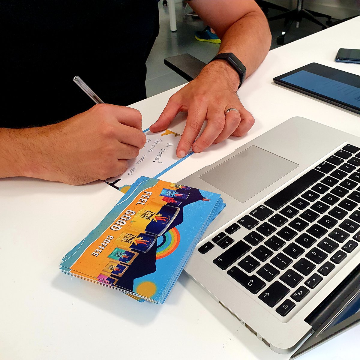 Simon handwrites a personalised postcard for every online order from our website 📦as a small way of us expressing our gratitude and appreciation for all of our TrueStart FAM 🙌💜    

Get next day #delivery on your #coffee if you order before midday 🚚 

truestartcoffee.com