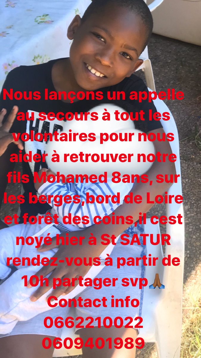 Nahills___'s tweet photo. S'il vous plaît partager au max ! Il sait noyer hier à ST SATUR SI IL YA DES PERSONNES QUI SONT PAS LOIN AIDER NOUS A LE RETROUVER S'IL VOUS PLAIT !!! 🙏🏾🙏🏾🙏🏾PARTAGER AIDER NOUS A LE RETROUVER https://t.co/pUZ0Aw2NRp