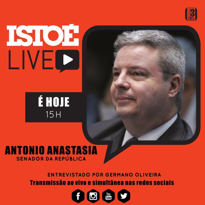 Hoje, &agrave;s 15 horas, participo de live promovida pela Revista Isto&Eacute; para falar sobre o nosso trabalho no