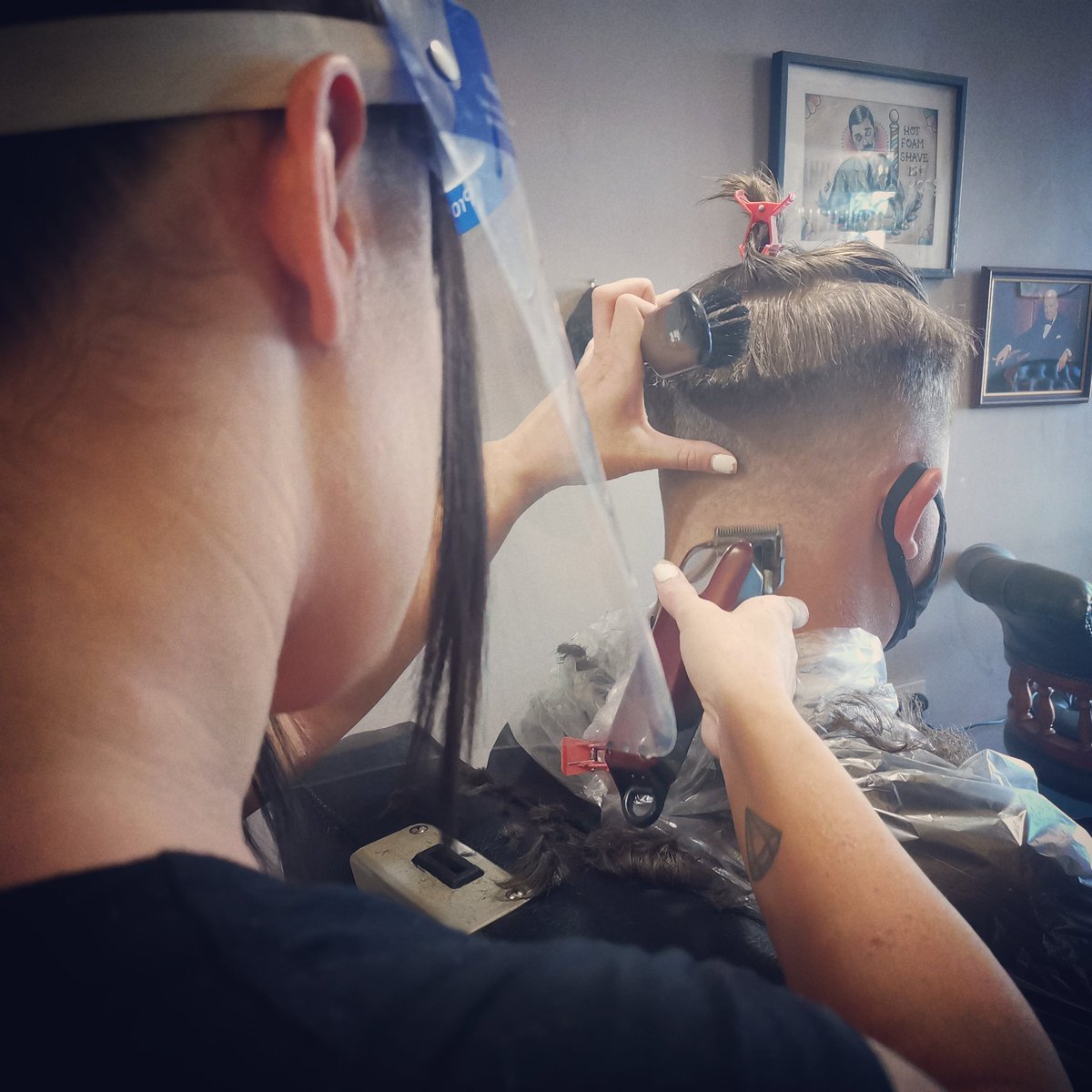 Maddie's behind the chair until tomorrow,  Get those bookings in!