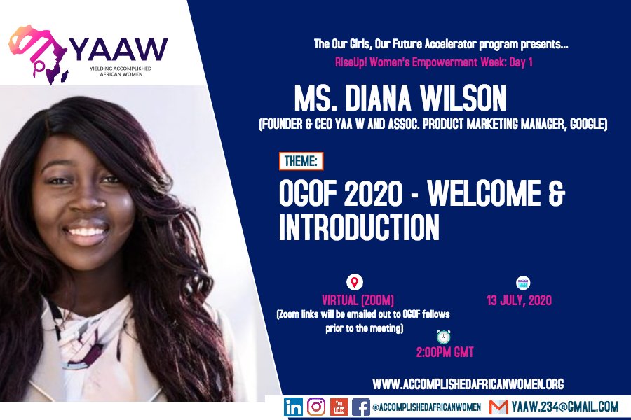 AduseiClaudia's tweet photo. Day 1 of #OGOF2020 was lit with Ms Diana Wilson, CEO of @AAfricanWomen
#yaashewill
#yaawomen https://t.co/WaXTpSuh5V