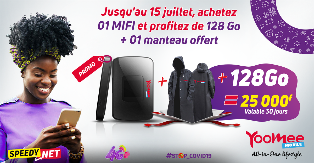 Yoomee_mobile's tweet photo. Tic tac Tic tac ! Il ne vous reste plus qu'une journée pour faire le plein de datas
Recevez 01 MIFI , + 01 MANTEAU, +01 128 Go à 25 000 FCFA seulement!
Rendez-vous dans tous nos points de vente.
#YoomeePrendSoinDeVous #4G #CrazyHighSpeed https://t.co/YrmBx9YGND
