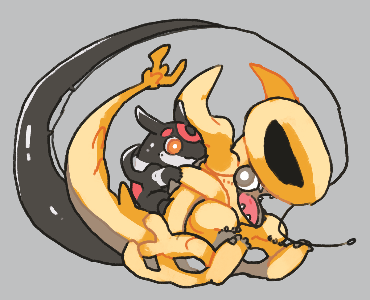 「(ドラゴン)トランペット / trumpet dragon 」|おまる丸のイラスト