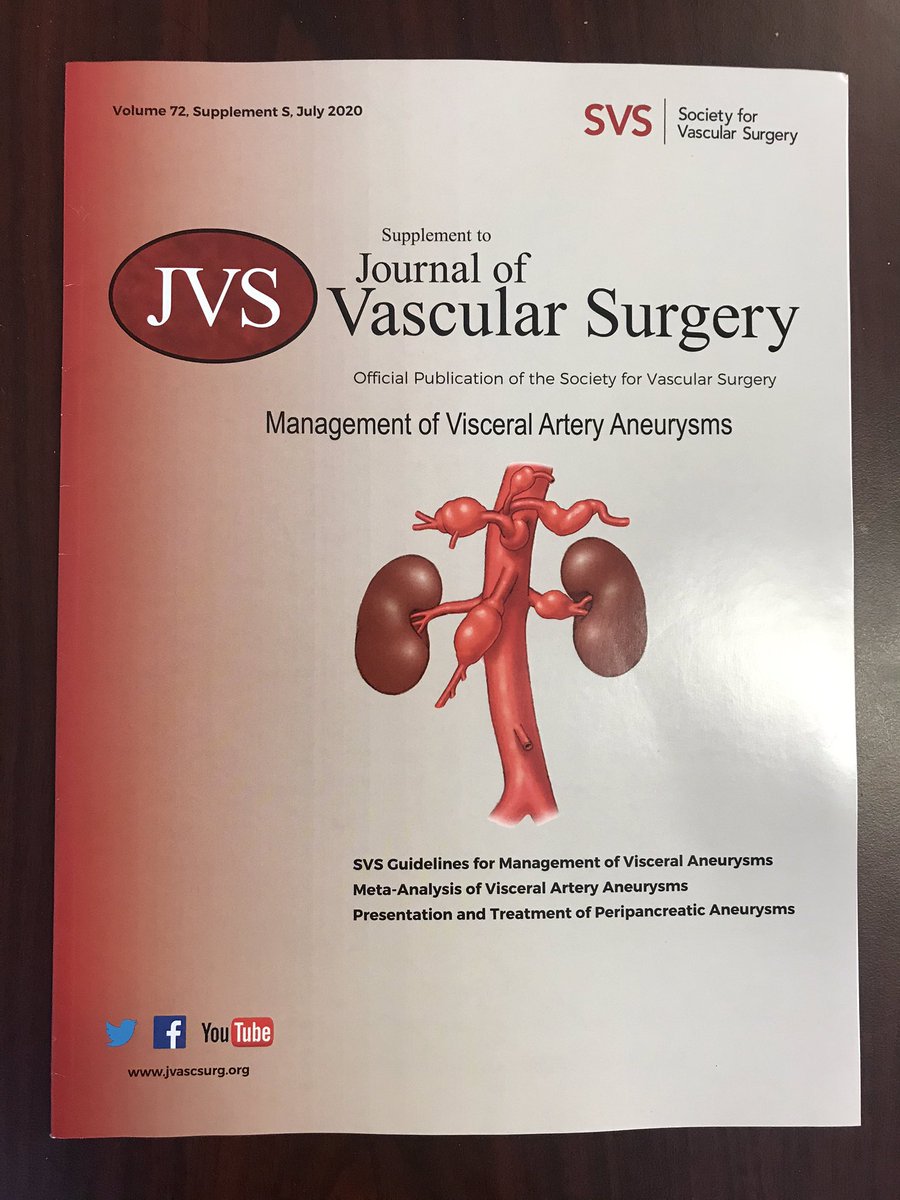 UofTVascular's tweet photo. When do you treat a renal artery aneurysm? How about celiac? SMA? For those answers and more, check out these freshly released @VascularSVS Guidelines in July’s @JVascSurg supplement. #ComprehensiveVascularCare https://t.co/QHsqI02G6N