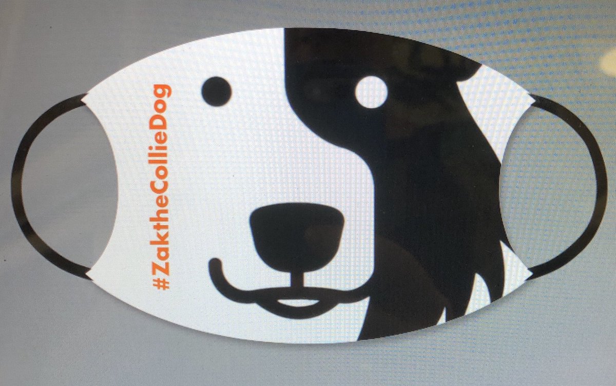 My very own #zakthecolliedog #facemasks arrive on Friday, they have placed an initial small order - anyone else want one, they’ll be £15? #facemasklife #retail #cherrydidi @CherrydidiUK