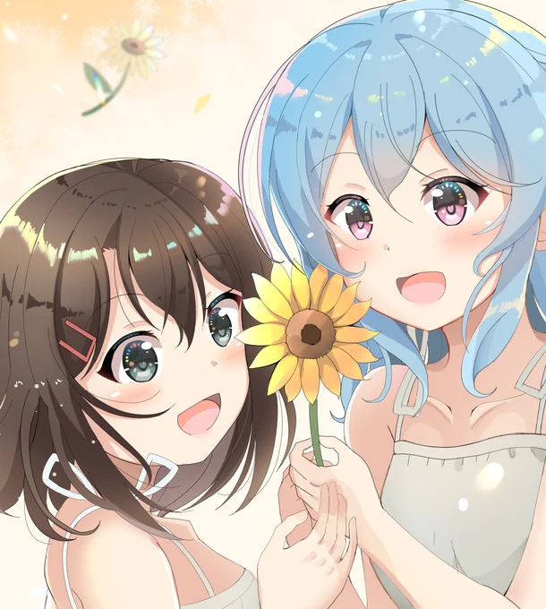 みさかのんイラスト 今日ひまわりの日らしいのでこういうイラストを描いてみましたー 