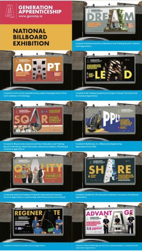 SkillsDublin's tweet photo. Keep an eye out for this National Billboard #Campaign #GenerationApprenticeship a real #showcase of #Skills #Talent #Innovation see more here https://t.co/W1GO2iPE30 https://t.co/aEsQEe7D2r