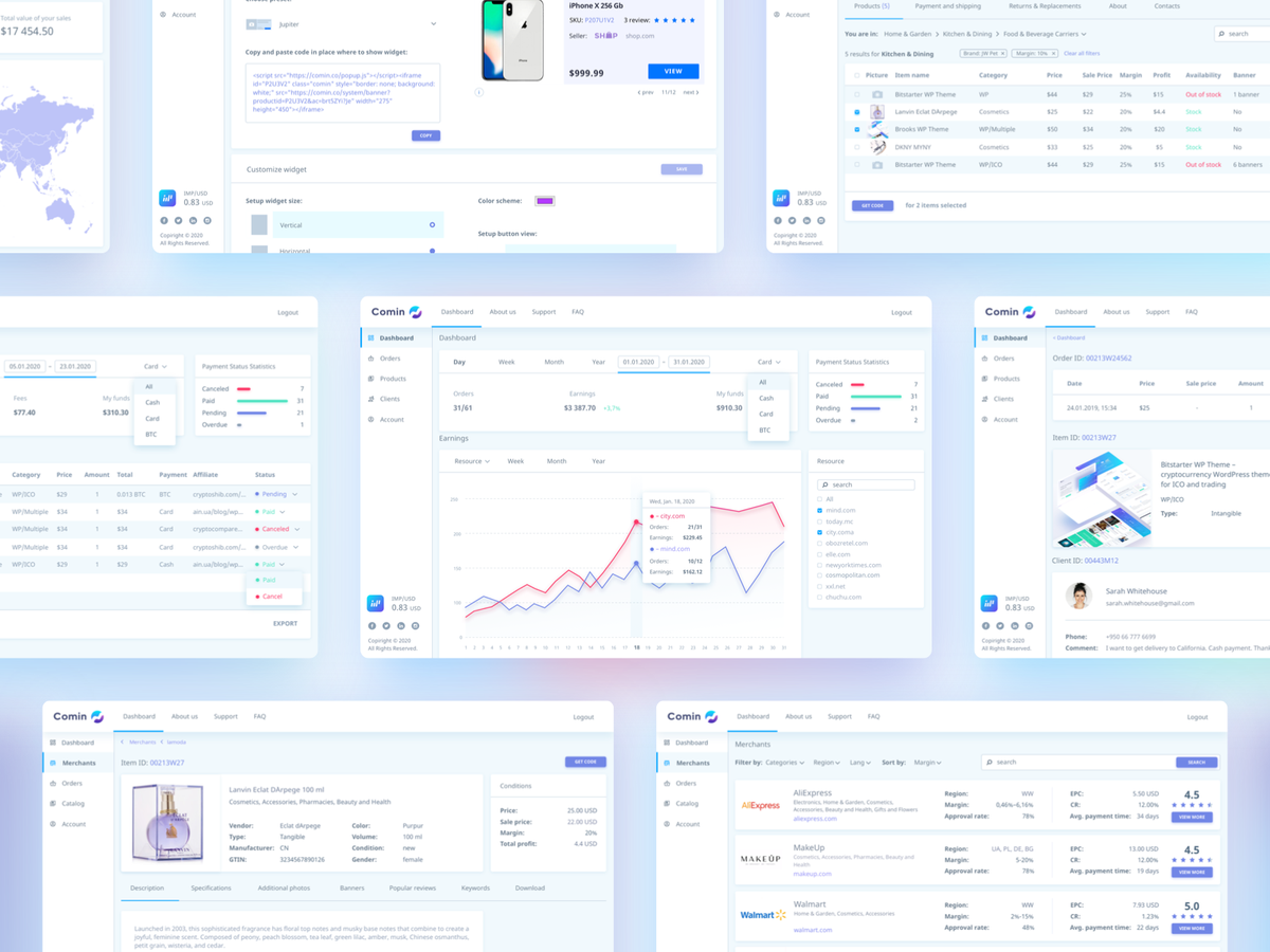 Comin_official's tweet photo. Comin affiliate system by Oleg Mishchenko https://t.co/FLUsFzibLo 
#comin #uiuxdesign #affiliate #ecommerce https://t.co/3YmGhS8c2y