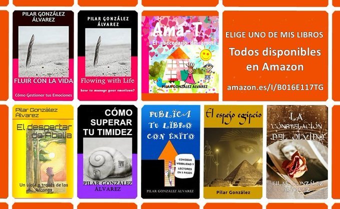 RT de <a href="/pilarescritora/">Altcoin Knight ✞</a> 
Te invita a visitar su #pagina de #autora y eligir uno
de sus #libros.
Aquí: amazon.es/l/B016E117TG
#novela #suspense #desarrollopersonal #autoayuda
#RecomiendoLeer #queleer #lectura #KindleUnlimited
#LasmejoresLecturas #RecomiendoLeer