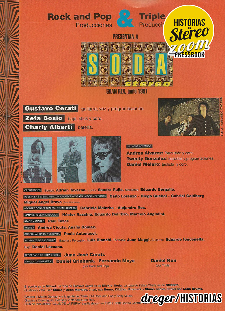 HistoriasStereo's tweet photo. "Las Noches del Rex" Sold Out Soda Stereo Rex Mix Junio/Julio 1991 Pressbook Créditos Christian Dreger
Diseño marca Mauro Buttini #soda #sodastereo #rexmix #cancionanimal #cerati #zetabosio #charlyalberti #danielmelero #tweetygonzalez #andreaalvarez #historiasenstereo https://t.co/Y6DVlMKGEJ