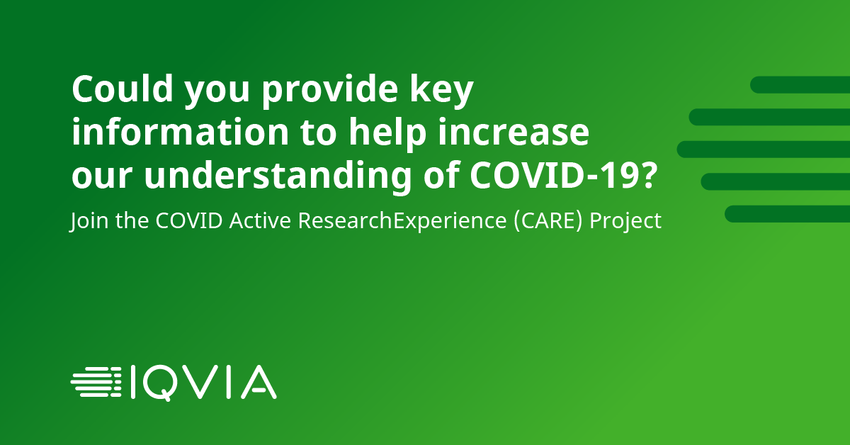 We're proud to join the global effort to proactively fight #COVID19. The #IQVIA #CAREProject will generate #data for real time #research. Enrol now: bit.ly/2WcRzW7