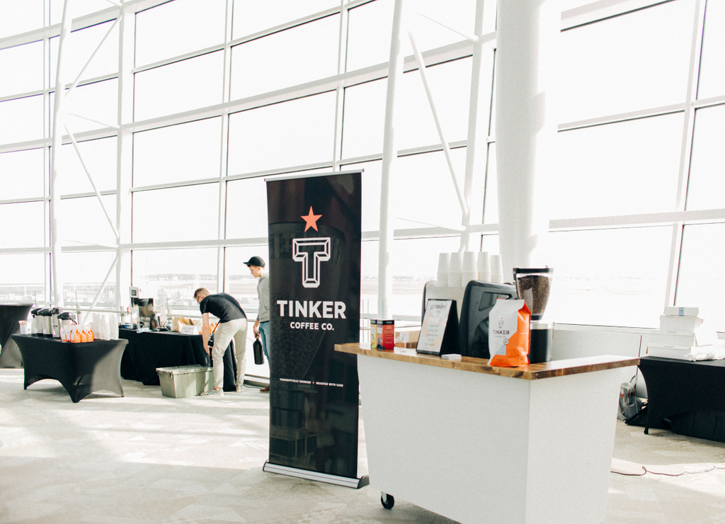 tinkercoffeeco's tweet photo. ✈️ AIRPORT UPDATE ✈️
After a brief COVID induced construction delay, we're back on track for our first cafe at @INDairport! The current schedule is to be completely done with the buildout by the end of October, and we couldn't be more psyched to serve you VERY soon. https://t.co/iKhagG78Tp