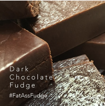 Decadent, Creamy Dark Chocolate  Fudge made in small batches with Belgian Chocolate, goats milk, fresh goats butter and love.  

#fatassfudge #sharktankproduct #belgianchocoalte #freshfudge #chocology #stonybrook