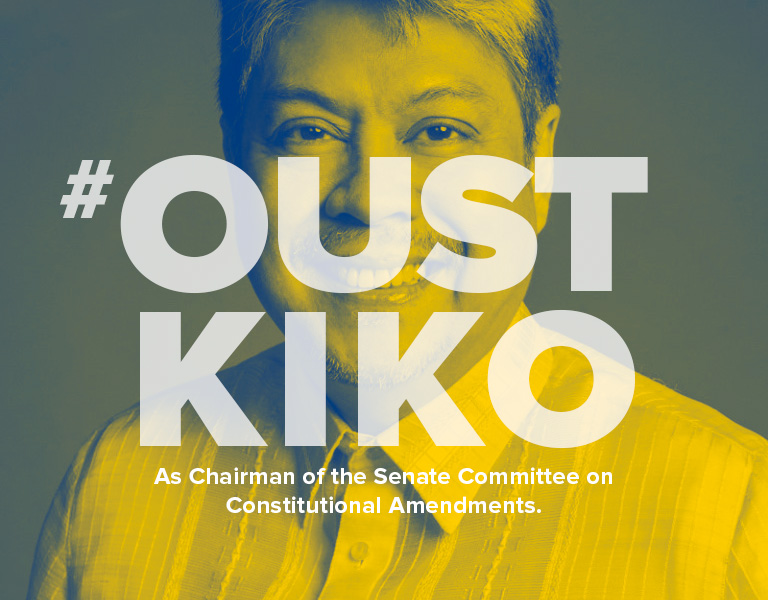 geomar_depedro's tweet photo. #OustKiko Pangilinan as Chairman of the Senate Committee on Constitutional Amendments.

CT: CorrectMovement https://t.co/kMadcotfp1