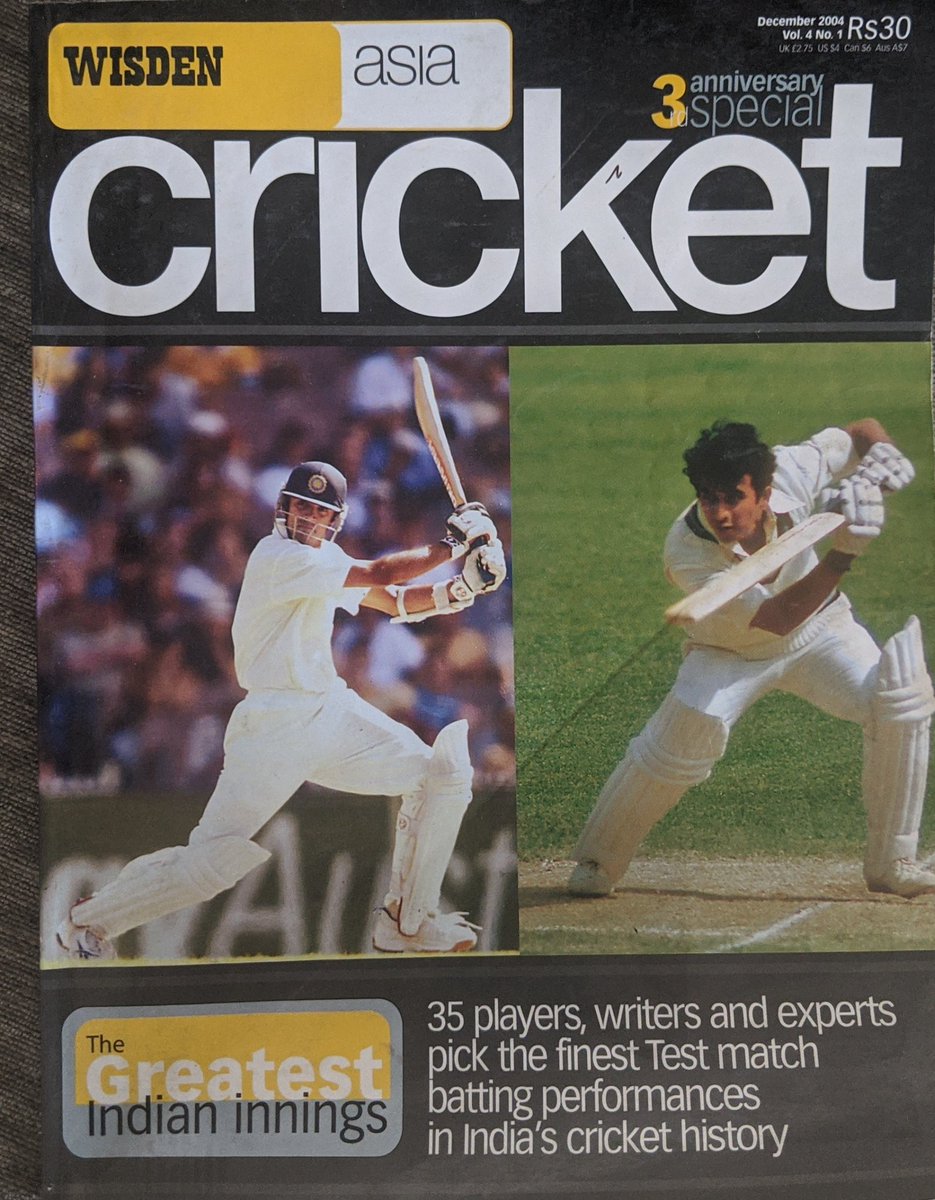  #ThreadOn its 3rd anniversary in 2003, Wisden Asia, helped by some of the most eminent jury members, chose 25 greatest innings played by Indian batsmen in tests.NSG takes a walk down the memory lane through these 25 great innings.All photo credits : Wisden Asia