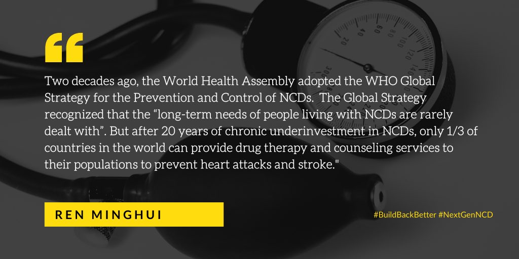 MikkelsenBente_'s tweet photo. We are hosting a strategic roundtable with the world’s leading #NCDs experts on how to strengthen NCD service delivery through #UHC.  Thanks, @RMinghui, for very inspiring opening remarks.  Great start of the meeting. https://t.co/0Yh8qQtIPw