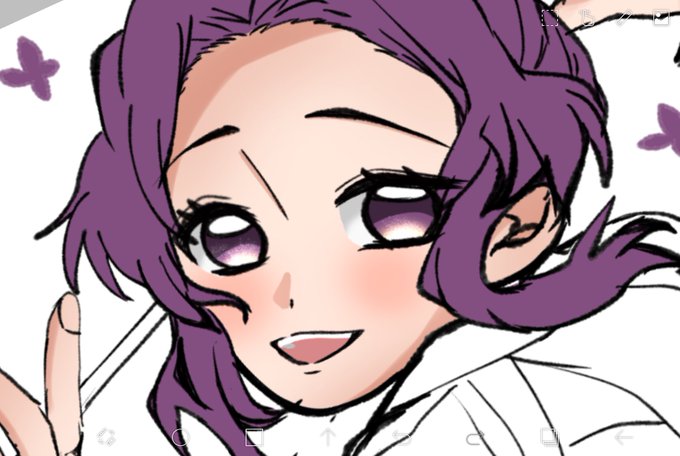 もふびいさんがTwitterに投稿した胡蝶しのぶ(鬼滅の刃)のイラスト。