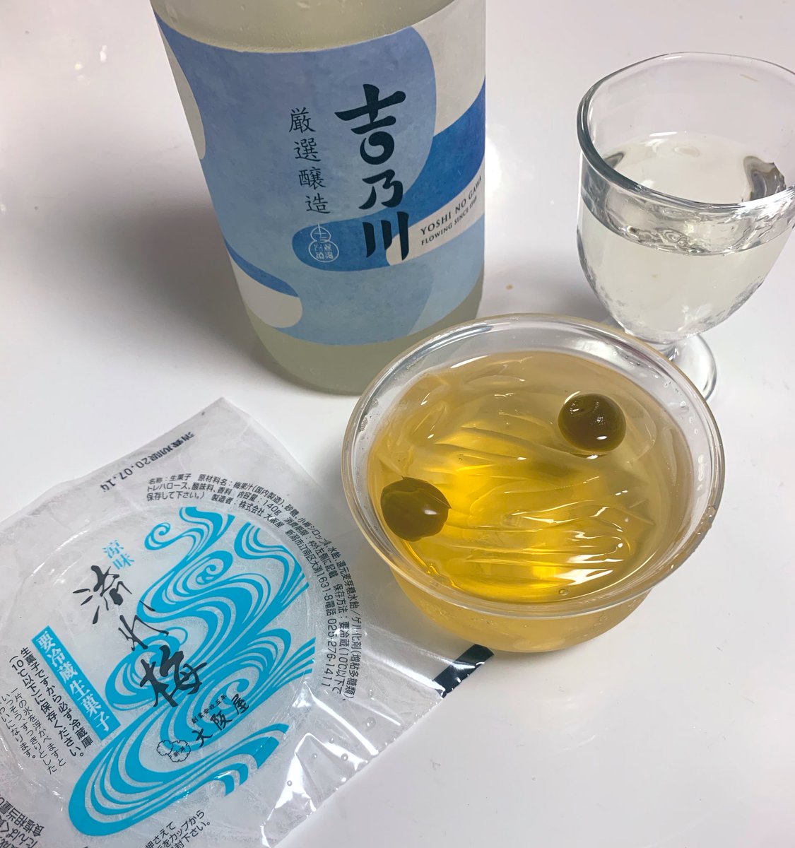 似てる！と思って並べてみた。
#吉乃川　#大阪屋　#流れ梅
#似てるけどあまり合わなかった
#甘めのお酒の方がいいかも