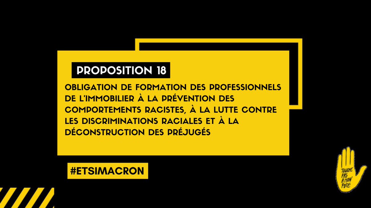 SOS_Racisme's tweet photo. #EtSiMacron obligeait les professionnels de l’immobilier à se former à la prévention des comportements racistes #14juillet https://t.co/Yan3tAvdQG