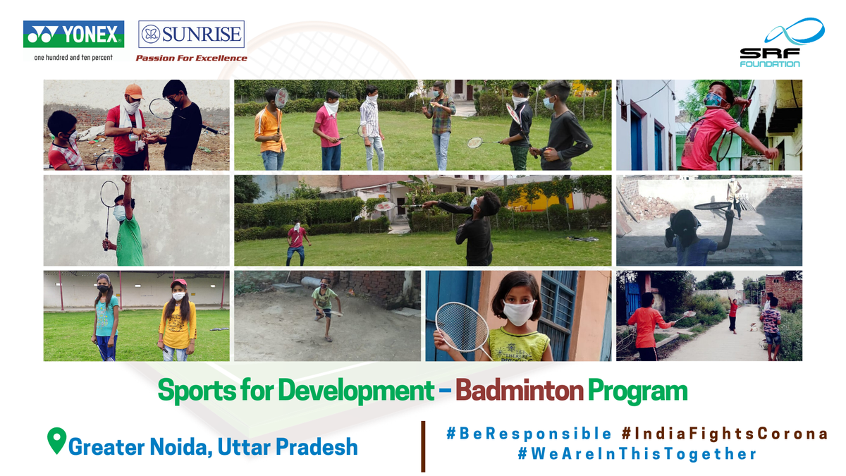 SRFFoundation's tweet photo. Our enthusiastic trainees continue to sharpen their skills looking ahead towards professional badminton amidst #lockdown, with constant guidance under #Sports4Develpoment Badminton - Prog. in association with @YonexInd in Greater Noida, U.P.
#BeResponisble
#WeAreInThisTogether https://t.co/lArwlZ4e9B