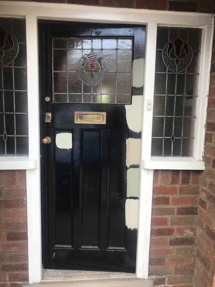 Pocklington_Liz's tweet photo. We were struggling to choose a front door colour... thank you to the postie for helping us out 🤣🤣🤣👏🏼👏🏼 @PostOffice https://t.co/1iGcZcL47W
