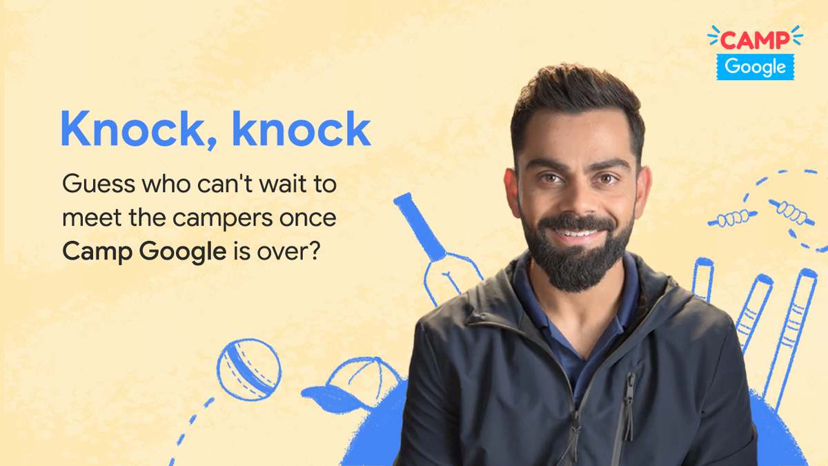 The Captain's excited to meet you, and we hope you are too! Get your kids to finish their assignments on time to win a virtual meet and greet with @imVkohli, once #CampGoogle2020 is over. Get started, now → goo.gle/CampGoogle2020