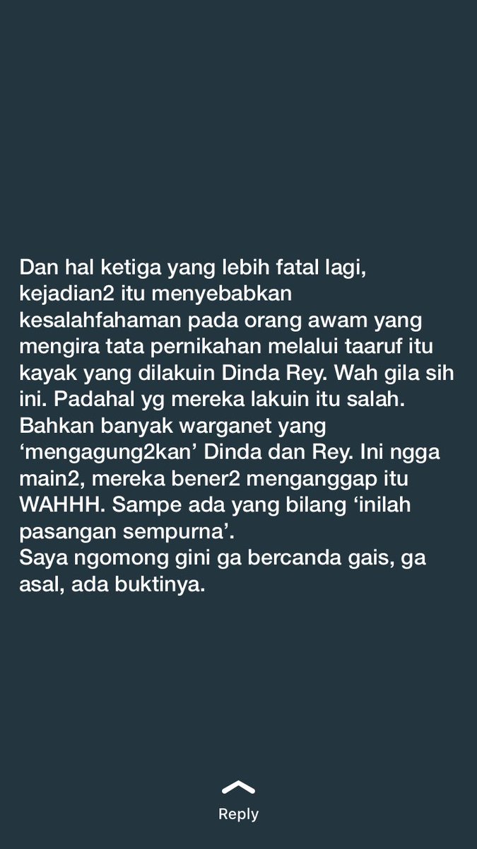 Adekku kelewat bete gara2 banyak yg salah tangkep tentang taaruf gara2 dinda hauw sama rey mbayang