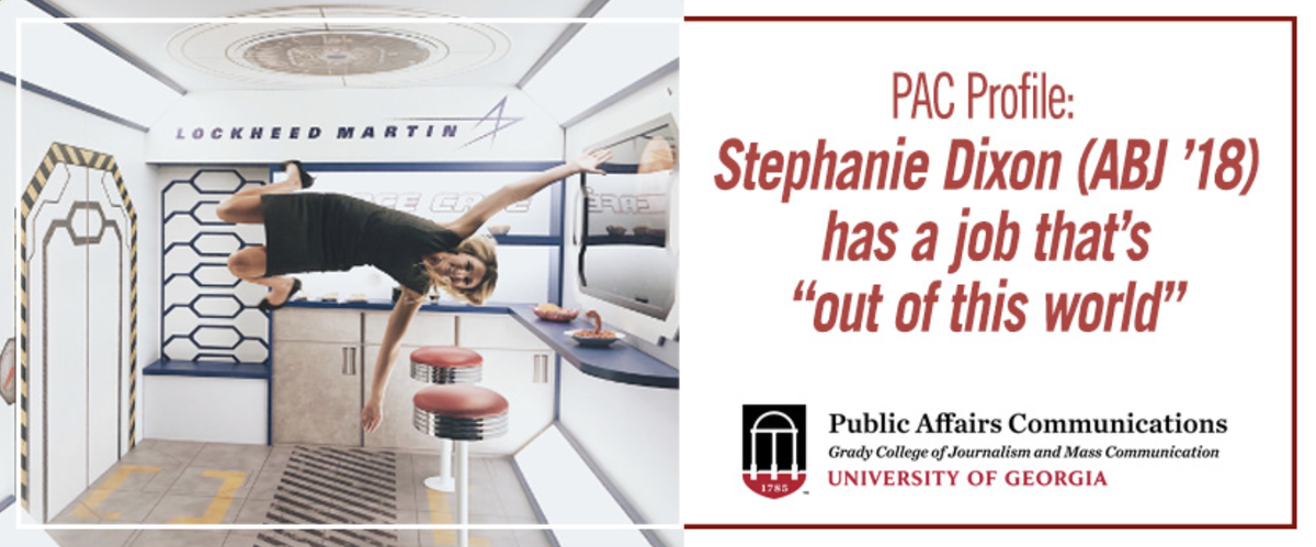 Read about <a href="/UGAGradyPAC/">Public Affairs Communications</a> and @AdPR_UGA alumna Stephanie Dixon's (AB ’18) <a href="/LockheedMartin/">Lockheed Martin</a> job that is out of this world:
t.uga.edu/67P

"CLDP and Grady played a huge role in allowing me to develop these communications skills…"