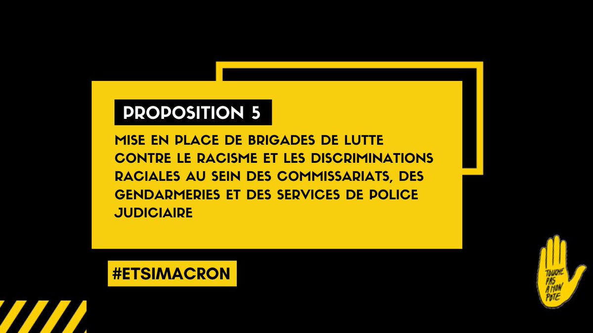 SOS_Racisme's tweet photo. #EtSiMacron s’attaquait au #RacismeDansLaPolice en instaurant des brigades de lutte contre les #discriminations raciales ? #14juillet https://t.co/5WDlgbMcH1