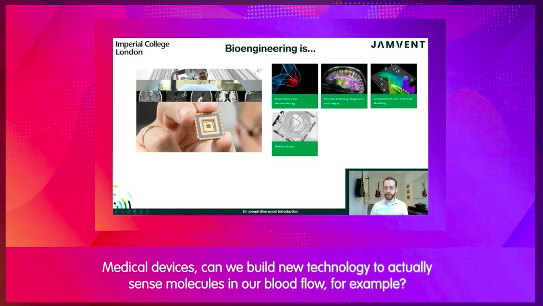 EduRAEng's tweet photo. A fantastic session from @JAM_VENT at the #BigBangDigital about how they designed and are making low-cost ventilators to respond to the growing demand as a result of Covid-19! Find out more: https://t.co/sCLDU9D4Ki https://t.co/Sz3guqwKYG