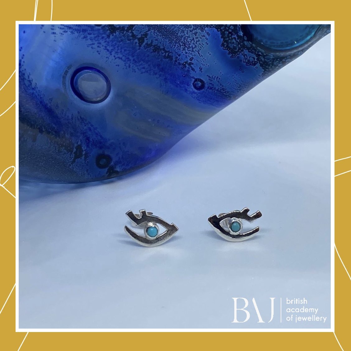 BAJ_UK's tweet photo. 👩🎓 BAJ STUDENTS: Great work from our student Emma Withington who has produced these cute eye studs made with silver.
💎 Become a Jeweller like Emma this September. The BAJ offers a Diploma Programme in #Jewellery #Design and #Manufacturing
📧 info@baj.ac.uk
#BAJstudents https://t.co/PV2cI19R5f