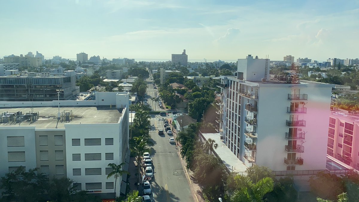 Based on the news headlines (and videos circulating social media) alone, Miami Beach sounds very post-apocalyptic right now. Meanwhile, outside my bedroom window, peace and quiet.
