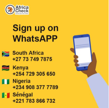 Get the next  #KeepTheFactsGoing episode by signing up on WhatsApp.