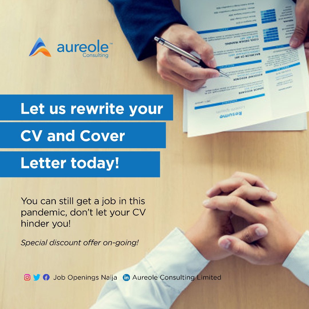 job_openings_ng's tweet photo. You can still get a job in this pandemic.Don’t let your cv hinder you.
-
-
-Send us a dm today👌
-
-
-
#covid_19 #workfromhome #exploremore #explore #explorepage #stayhome #stayhomestaysafe #career #cvpost #updatecv #facemask #TuesdayThoughts https://t.co/2V1W3YlkIe