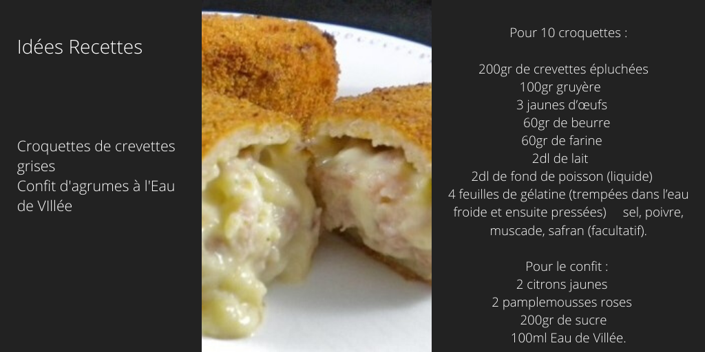 distibiercee's tweet photo. Idée recette: Croquettes de crevettes grises au confit d'agrumes à l'Eau de Villée https://t.co/xPuxa0ZTmh
