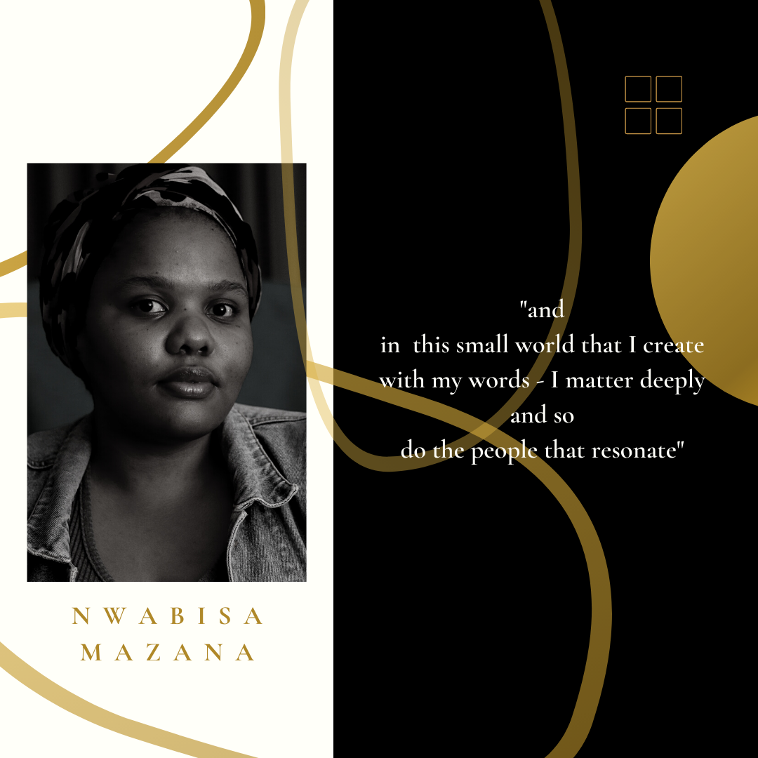 acallforequity's tweet photo. Next, we have Nwabisa, a writer of short-form essays, blog posts, and prose. You can find her work on Instagram (@heyblackviola) and on her blog
https://t.co/czqnYp9FsG
@_Nwai
#reimagineus
Photo Credit: Sihle Kunene https://t.co/HPHmsddXWl