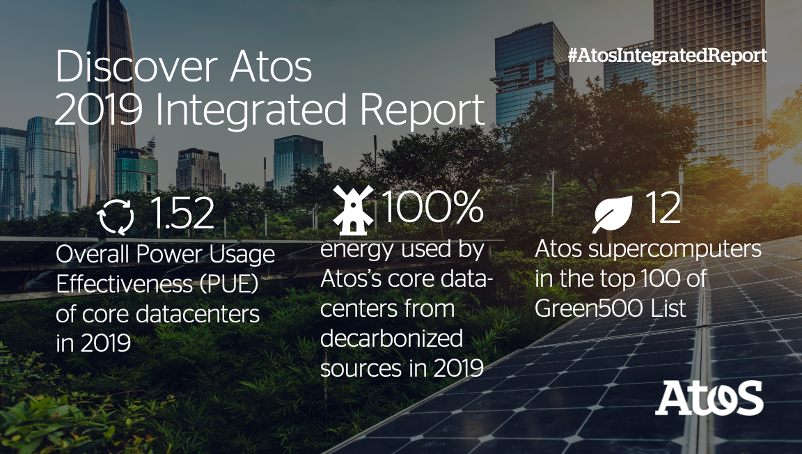 TheoQuickWork's tweet photo. At Atos we consider the full IT spectrum in order to minimize the #environmental impact of our digital solutions and tackle the #sustainability challenges of our customers. Explore our 2019 Integrated report to know more ▶ https://t.co/xBowgaOdb8 #AtosIntegratedReport https://t.co/lqKwaNnO7T
