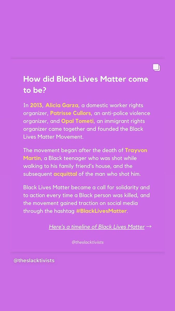 Check out these posts Frankie shared on the history of the  #BlackLivesMatter   movement: https://www.instagram.com/p/CCgzh7aBKve/?igshid=tfh4ytotx28p: theslacktivistsShared by  @FrankieJGrande