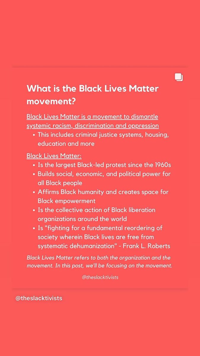 Check out these posts Frankie shared on the history of the  #BlackLivesMatter   movement: https://www.instagram.com/p/CCgzh7aBKve/?igshid=tfh4ytotx28p: theslacktivistsShared by  @FrankieJGrande