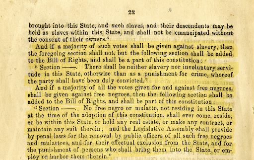 When the state was accepted into the union in 1859, the exclusion was codified in Oregon’s Constitution.