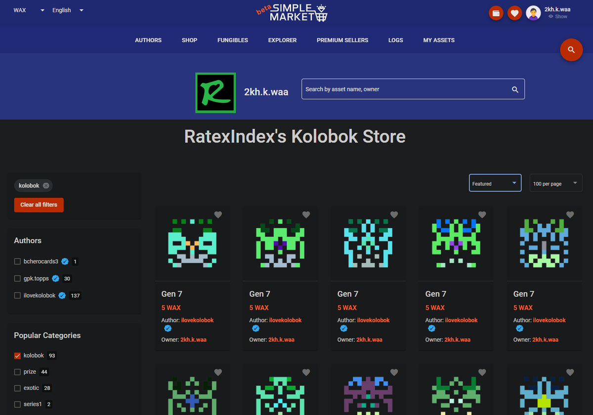 RatexIndex's tweet photo. Hey Guys🤘 I have now my own section @SimpleMarketio
Right now there more than 100 #koloboks listed & 30 Cards from @Topps Feel free to have a look inside😎
Link: https://t.co/PhIBUjXd5q
#Blockchain #cryptolions #WAX #NFTs #simplemarket https://t.co/Ns2qPjDuwD