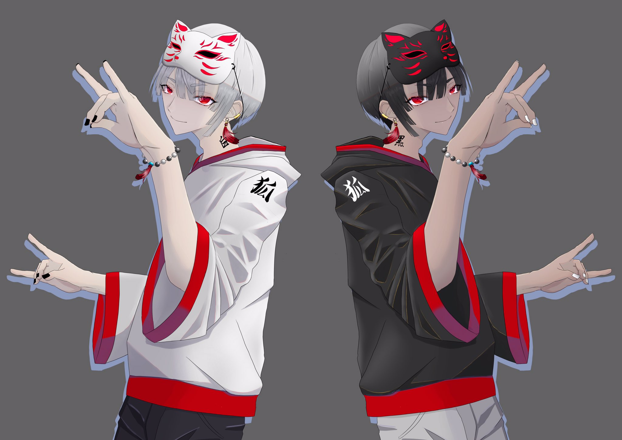 Twitter 上的 唯ちょ Yuucho 狐 白狐 黒狐の男の子 イラスト 創作イラスト 創作男子 気に入ったらrt 下に色々吊り下げてます T Co H6aqlyaa9j Twitter