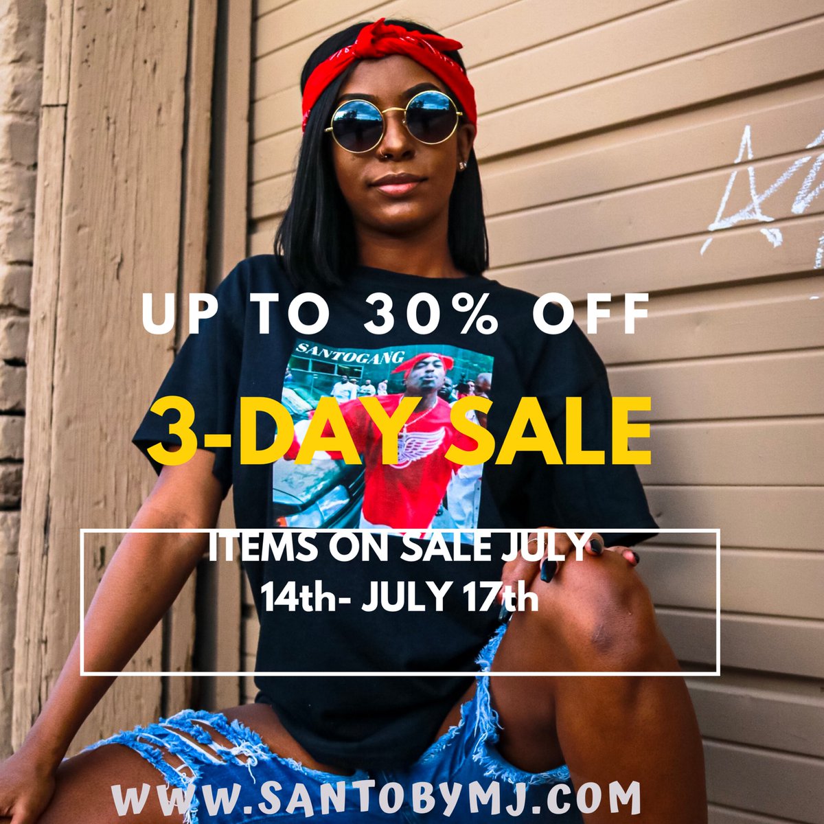 santobymj's tweet photo. BIG FLASH 🔥SALE GOING ON RIGHT NOW FOR @santobymj CLOTHING🏆  GIVING OUT FREE WRISTBANDS WITH EVERY ORDER ! FOLLOW &amp; SUPPORT A #blackownedbusiness ✊🏿RIGHT NOW! https://t.co/iA1DJru2tO